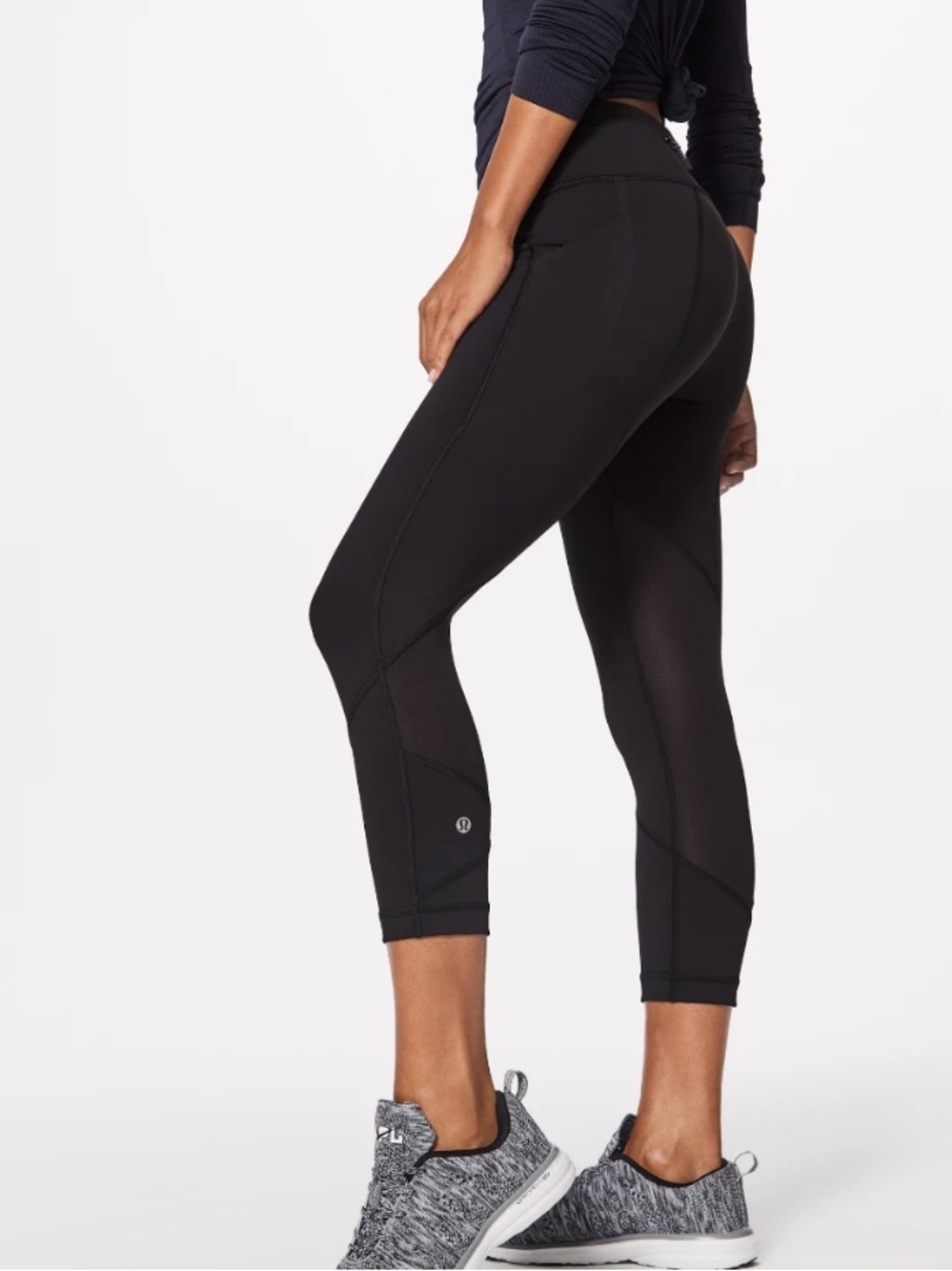 lululemon athletica Pace Rival Crop 22" Black Leggings Size 4